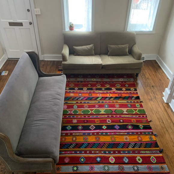 Huge 11’8” x 6’ vintage turkish kilim rug - Picture 4 of 4